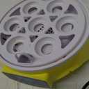 360 View 7-Egg Poultry Incubator for Hatching Chicken, Duck, Goose, Parrot, and Quail Eggs, with Temperature Control, Yellow, ZM003