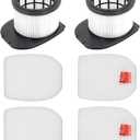 6 Pack Filter Replacement for Shark IZ862H Stratos Cordless Vacuum, Compatible with Shark IZ862H Upright Vacuum Include 2 Foam Filter + 2 Felt Filters Kit, White