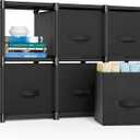 Mavivegue 6 Cube Storage Organizer, Closet Organizers and Storage, Cube Storage Shelf, Easy to Assemble with Storage Drawers, DIY Closet Cube Organizer for Living Room, Bedroom, Dorm Room-Black