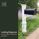 Mayne Newport Plus Mailbox Post with Standard Arm Weather-Resistant, Durable Classic Design Easy-to-Install Outdoor Mailbox Post