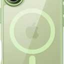 JETech Magnetic Case for iPhone 17 6.3-Inch Compatible with MagSafe, Shockproof Phone Bumper Cover, Solid Color Matte TPU Frame, Anti-Scratch Clear Back (Sage)