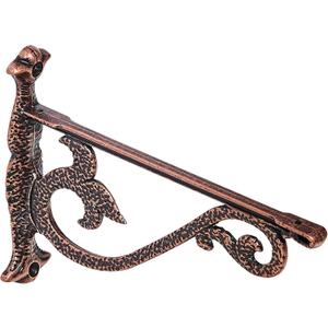Decorative Shelf Bracket 10 inch, Antique Copper Hammered Shelf Brackets for Shelving, Heavy Duty Vintage, DIY Projects, Hardware Included, 4 Pack