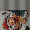 AVOIN colorlife Snowman Christmas Tree Gingerbread Man Throw Pillow Cover, 12 x 20 Inch Seasonal Winter Holiday Cushion Case Decoration for Sofa Couch (White)