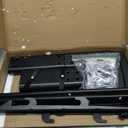 Universal Swivel/Table Top TV Stand 27 to 60 inch TVs 80 Degree Swivel, 4 Level Height Adjustable, Heavy Duty Tempered Glass Base, Holds up to 99lbs Screens, HT04B-001