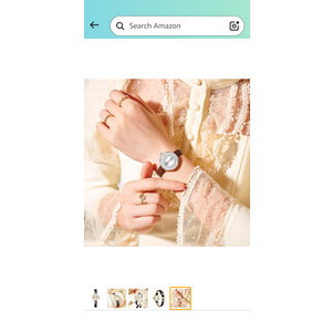 Weicam Women Casual Leather Strap Round Dial with Crystal Analog Quartz Wrist Watches