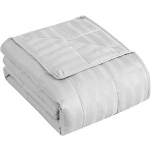 Weighted Blanket for Adult,25lbs Heavy Weighted Blanket 60"x80" Breathable Cooling Summer Blankets, Ultra Soft Cotton Comfort Throw Blanket with Glass Beads for All-Season (Light Grey) (60x80-25lb, Lightgrey)