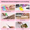 Scissors Set of 24-Pack, Rkqoa 8" All Purpose Pure Black Scissors - Thick Sharp Shears for Office School Sewing Craft Supplies, Classroom Must have, High/Middle School Student Teacher Scissor Bulk