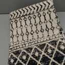 3x5 Rug for Living Room, Ultra Soft Non Slip Moroccan Washable Rug, Distressed Entryway Rugs, Low-Pile Throw Carpet Black Rugs for Bedroom Kitchen Living Room Dinning Room