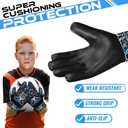 BEAST RAGE Goalkeeper Gloves for Boys Kids Youth Football Keeping Soccer Goalie Gloves with Strong Grip for Ball Receiver,Wrist Support 4MM Latex Palm (Size 2 - fit for 4 to 5 Years Old, Blue)