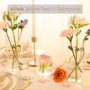 TBWIND 12Pcs Glass Cylinder Vases 8 Inch Tall Clear Flower Vases for Centerpieces Wedding Decoration, Hurricane Floating Candle Holder for Party Table Home Decor