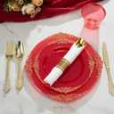 Goodluck 700 Piece Red Dinnerware Set for 100 Guests