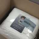 SERTA Down Illusion Soft Hypoallergenic 2 inch Pillowtop Simple Fit Mattress Topper, Queen, White