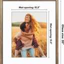 Americanflat Vintage Frames - 16x20 Picture Frame with Beaded Accents and Polished Plexiglass - Use as 11x14 Frame or Display 16x20 Photos Without Mat - Heirloom Collection - Wall Display - Gold