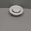 calimaero TVSA 4 Inch AC Vent Cover Round Adjustable Steel Air Vent Deflector Inline Bathroom Air Duct Vent Cover Grille Exhaust White RAL 9016 HVAC