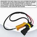 LED Headlight Load Resistor 9005/9006 Canbus Decoder Kit, LED Resistor Light Bulb Relay Harness Adapter, Anti Flicker Error Decoder Warning Canceller Universal for Cars Turn Signal Lamp(2PCS)