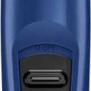 ConairMAN Beard Trimmer for Men Includes Nose and Ear Hair Trimmer and with 5-Position Comb Attachment, 5 piece Men's Grooming Kit, Battery Operated (Blue)