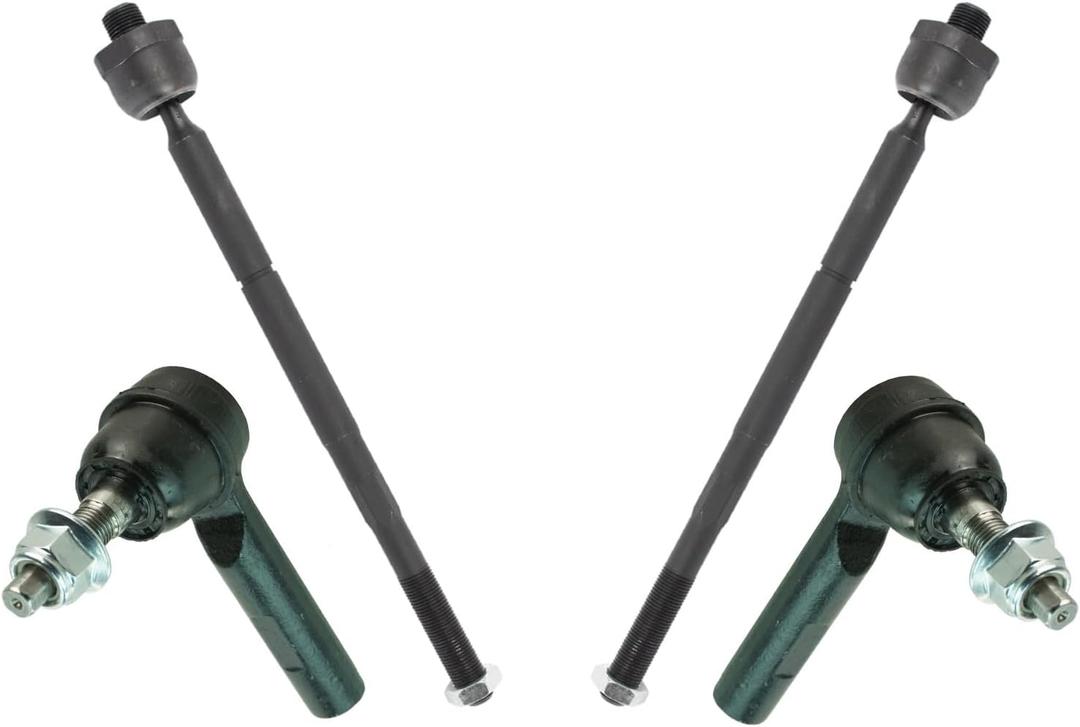 TRQ Front Inner and Outer Tie Rod Set Compatible with 2015-2022 Chrysler 300 Dodge Challenger Charger