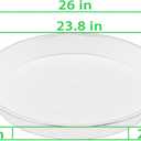 VUWEZ 6 Pack of 25 inch Plant Saucer, Plant Tray 20 Inch Round, Plant Saucers for Indoors, Plant Trays for Pots, Flower Pot Saucers, Pot Saucers for Planter 19-26" (25", Black)