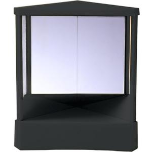 Non-Reversing Mirror with Real Image Reflection - Beveled Standing Cosmetic Inverted Mirror for Makeup, Hair Styling, Grooming, Facial Correction (Black)