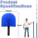 30 FT Reach Cobweb Duster with Extension Pole, Spider Web Brush with 5-24FT Telescoping Extension Pole, Non-Shedding Fluffy Bristles, Effortlessly Cleans High Indoor & Outdoor Webs