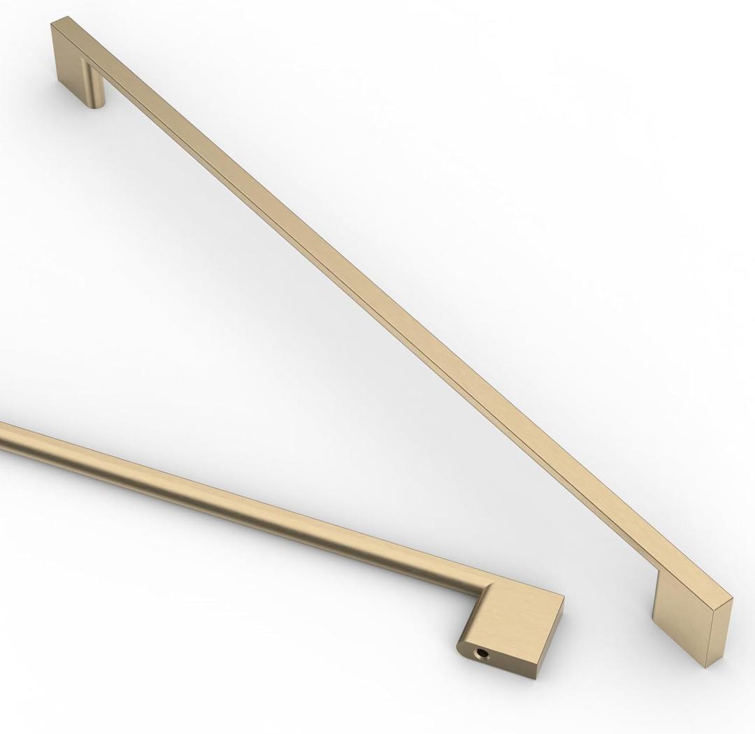 Asidrama 10 Pack 12.6 Inch(320mm) Brushed Brass Kitchen Cabinet Handles, Cabinet Pulls Kitchen Cabinet Hardware for Cupboard Drawer Pulls