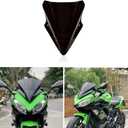 Windshield Windscreen Double Bubble for 650 ER6F 2017 2018 2019 (Black)
