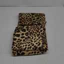 Microfiber Satin Sheet Set 4 Piece Queen Gold Leopard