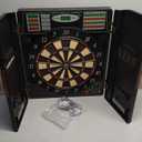 Electronic Dart Board LED Electric Digital Dart Boards for Adults with Cabinet with 12 Soft Tip Dartboard Set