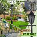 3 x Hemobllo Steel Lamp Post Cross Arm 16.14In Outdoor Light Pole Ladder Rest Replacement with Decorative Ball Ends for Hanging Lanterns and Signs