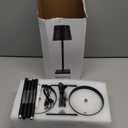 2 Pack Cordless Table Lamps Rechargeable, Battery Operated Touch Dimmable LED Lamp with 3 Color Temperatures, Adjustable Height Wireless Table Lamp for Restaurant, Bar, Bedroom (Black)