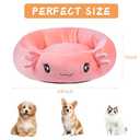 24" Pink Axolotl Pet Bed, Calming Dog & Cat Plush Bed, Fulffy Comfy Padded Cat Mat Plush Pet Bed, Non-Slip Bottom, Soft Washable Sleeping Dog Cot for Medium Small Dogs Cat Puppy Kitty