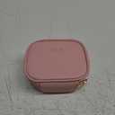 Small Makeup Bag with Led Mirror, Mini Travel Make up Bag 3 Light Modes Adjustable Brightness, for Women Organizer Cosmetic Bag, Portable Travel Train Toiletry Bag, for Pool Parties Work Touch-Ups (Pink)