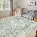 Amazon.com: LIVEBOX Washable Area Rug 8x10 Rugs for Living Room Bedroom, Non-Slip Boho Indoor Carpet for Dining Room Office, Low-Pile Farmhouse Soft Carpets for Kids Nursery Playroom, Sage Green : Home & Kitchen