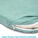 Chair Cushions for Dining Chairs, D-Shaped Non-Slip Seat Cushions | Removable Washable Covers & Ties, Chair Pads for Kitchen, Indoor Patio 17" x 16"