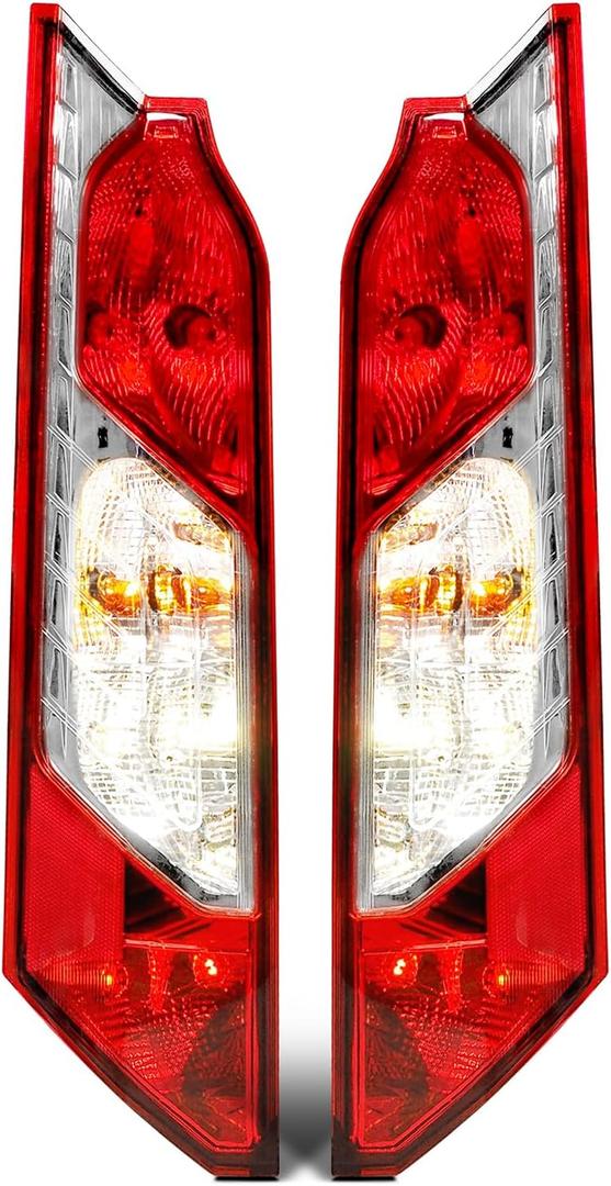 Tail Light Assembly Compatible with 2014-2023 Ford Transit Connect Taillights- Taillamp assy outer with Bulbs for Halogen Type, A Pair-DT1Z13405F DT1Z13405F