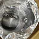Hon&Guan 4-Inch Semi Rigid Dryer Vent Hose, 5 Feet Flexible Aluminum Duct with 2 Clamps and Aluminum Foil Tape