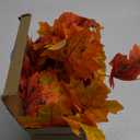 2Pack Fall Garland with Lights Battery Operated,Tatal 20Ft 100 LED Fall Decorations for Home with Orange Bulbs,Fall Lighted Garland for Table Porch Thanksgiving Harvest Halloween Indoor Outdoor Dcor