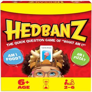 Spin Master Games, Hedbanz 2023 Edition with New Cards, Picture Guessing Board Game, for Family & Kids, 2-6 Players, for Ages 6 & Up