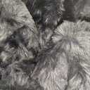 Lotus Karen Faux Fur Blanket Black - Big Bubble Rabbit Fluff King Throw for The Bed Large Fluffy Fuzzy Cozy Thick Furry Plush Shaggy Blankets 108x90 Inches