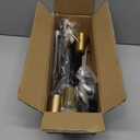 Modern Sputnik Chandelier Ceiling Light Fixtures, 6-Lights Mid Century Industrial Metal Semi Flush Mount Lamp for Bedroom Dining Room Living Room Kitchen Hallway Office-Black and Gold