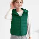 Haloumoning Boys Puffer Vest Kids Sleeveless Zip Up Jackets (Green)