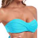 Ocean Blues Women's Sky Blue Strapless Swimsuits for Women Bandeau Bikini Top Tie Back Halter Bathing Suit Top Suit Top, (Size Small)