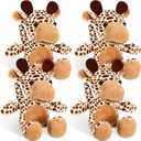 Wettarn 4 Pcs Stuffed Giraffe Toys Bulk Stuffed Animal 9.8'' Cute Soft Plush Cuddly Giraffe Gifts Baby Plushies Zoo Wild Animal Party Decorations for Kids Girls Boys Birthday