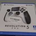 NACON Revolution 5 Pro Officially Licensed PlayStation Wireless Gaming Controller for PS5 / PS4 / PC - Hall Effect, Trigger Stops, Mappable Buttons, Bluetooth Audio - White