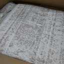 Washable Area Rug 8x10, Large Soft Rugs for Living Room Vintage Beige Carpet 8x10 Area Rugs for Bedroom Dining Room Non-Slip Stain Resistant Under Table Rug