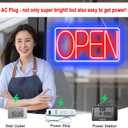 16.5" X 9" Led Neon Open Signs for Business - 12V/2A Ultra Bright Led Neon Sign with ON/OFF Switch - Plug In Electric Light Up Sign for Bar, Salon, Coffee Stores, Club, Hotel (Horizontal)