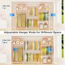 E1 Heavy Duty Closet Garment Rack, 6 Tiers Expandable Clothing Storage