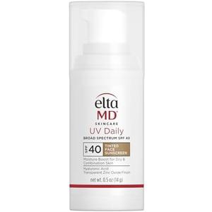 EltaMD UV Daily SPF 40 Tinted Face Sunscreen Moisturizer, Tinted Moisturizer for Face with SPF, Great for Dry, Combination, and Normal Skin