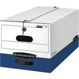 Banker's Box 4-Pack String & Button Heavy-Duty File Box, Letter, FastFold | Protect Critical Records with String-and-Button Security, FastFold Setup, and Heavy-Duty Stacking Strength