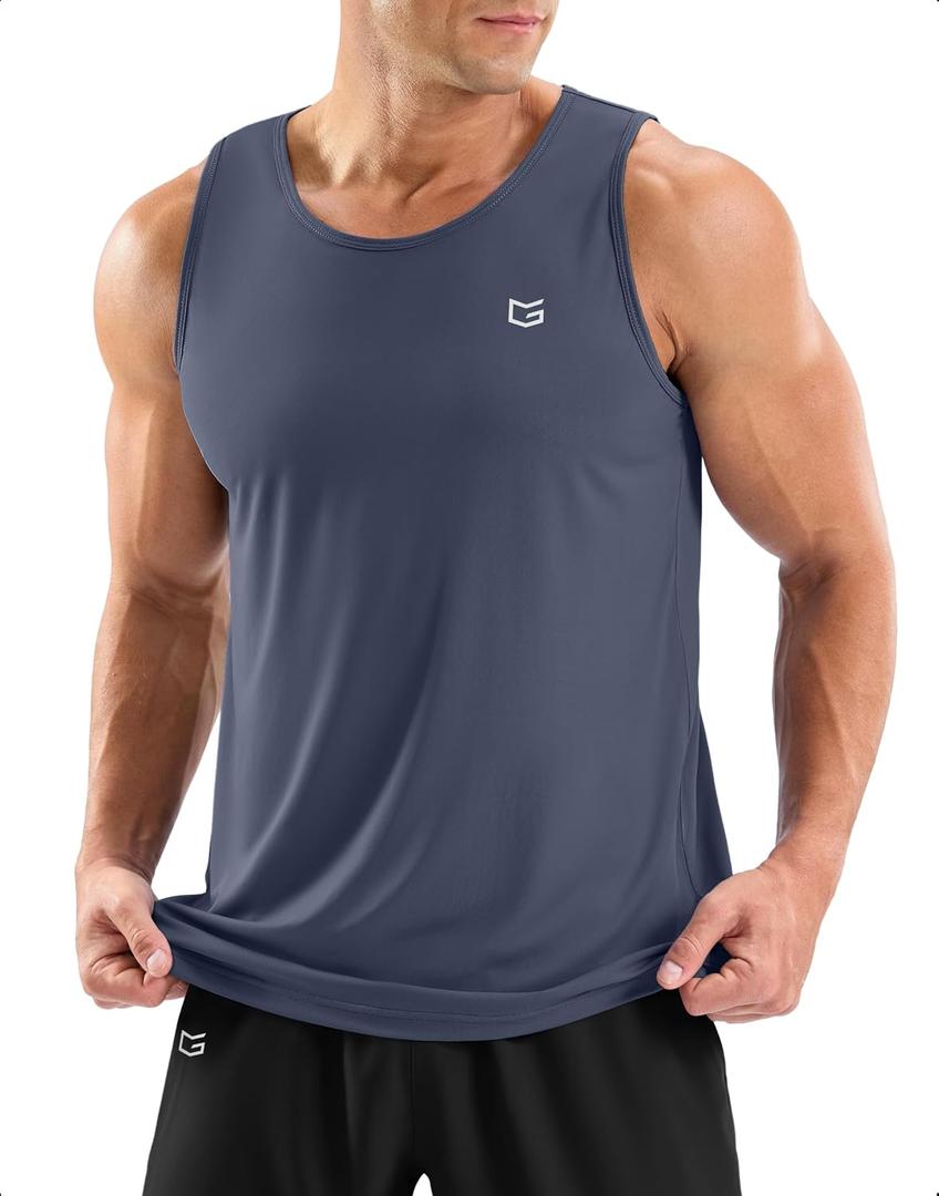 G Gradual Men's Workout Tank Tops Sleeveless Muscle Shirts Summer UPF 50+ Quick Dry Shirts for Men Athletic Running Gym, XL